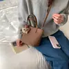 Moda Estilo Coreano Padrão Lichia Bolsa de Mão Pequena Tote Bag para Mulheres 2026 Primavera Nova Bolsa Saco Simples Transversal Bolsa Mãe-Filha