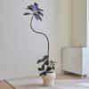 Lámpara de jardinería nórdica de lujo para sala de estar interior, maceta grande de alta gama, lámpara de lujo biónica, adornos de plantas de árbol falso, simulación verde