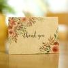 Tarjeta de agradecimiento de papel Kraft con impresión a color retro simple, nueva y creativa, mensaje de bendición de Acción de Gracias, tarjeta pequeña.