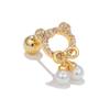 Brincos de moda novos com brincos de zircônia colorida, brincos de zircônia para garota de temperamento, unhas flash para o osso da orelha, atacado