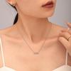 Joyería de Azúcar Hermoso Nicho 8 caracteres Zircón Super Flash Collar Clavícula Pulsera para Mujer Acero Inoxidable PVD Galvanoplastia Conservación del Color