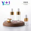 Botellas Dispensadoras de Muestras 5ml Vidrio Transparente Botellas de Aceite Esencial 10ml Botellas Gotero de Líquido Original Botellas de Prueba Flor de Ciruelo Botellas Pequeñas Venta al por Mayor