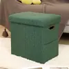Banqueta de Armazenamento Jian Mo Novo Produto com Alça Caixa Organizadora de Bolso Lateral para Sala de Estar com Tampa Assento para Adultos Banqueta de Armazenamento Banqueta para Trocar de Sapato