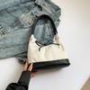 Bolso de mano de lona estilo patchwork vintage de Corea del Sur, bolso de hombro de gran capacidad, bolso de mano para uso diario, 2024