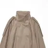 Ropa de mujer transfronteriza 2026 Moda europea y americana casual textura de gamuza doble botonadura cuello alto manga larga abrigo para mujer E490767