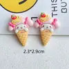 Casquinha de Sorvete Desenho Animado Cachorro de Orelhas Grandes Acessórios de Resina DIY Acessórios de Cabelo para Crianças Capa de Celular Ímã de Geladeira Copo de Água Fivela de Sapato