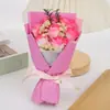 Presente de Aniversário Dia dos Namorados mini 7 Rosas Tamanho Polegar Sabonete Flores Preservadas Gipsofila Flores Secas Atacado Transfronteiriço