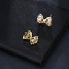 Pendientes de lazo de circonita con diseño de nicho de Elle Mosha Ins Style, sencillos, elegantes y a la moda, lote de pendientes para mujer.