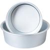 Molde para Hornear de Aleación de Aluminio Anodizado Fondo Vivo Molde para Pastel Chifón Antiadherente Fondo Sólido Mousse Molde Cuadrado Redondo Herramienta para Hornear