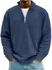 Nueva Camisa Polo Sudadera Casual de Hombre Amazon Otoño e Invierno 2025 con Cuello Alto, Cremallera y Pana, de Manga Larga