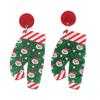 Pendientes navideños transfronterizos, nuevos, europeos y americanos, únicos, divertidos, de acrílico, vintage, joyería para mujer.