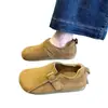 Novos Sapatos Mocassins Slip-On Retrô de Solado Macio Genuínos Verão e Outono 2026, Sapatos Versáteis da Moda Estilo Birkenstock, Cobertura Total