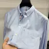 Exportación transfronteriza de camisas nuevas de manga larga 100% algodón puro de alta calidad para hombre