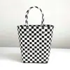 Comercio Exterior Spot Bolso Tejido Colorido Cesta Pequeña Cesta Tejida de Moda Cesta Grande de Verduras Cosida Bandolera Bolso de Playa