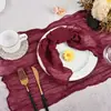 Tecido dobrado de fio Bali Transfronteiriço Cor Sólida Guardanapo Estilo Boêmio Toalha de Mesa Festa de Casamento Guardanapo Decorativo para Casa
