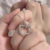 Collar Hueco de Diamantes de Gato KT de Dibujos Animados Moda Chica Corazón Estudiante Novia Cadena Clavícula Sentido de Diseño Nicho Cadena Lanosa
