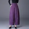 Garantía de Calidad Seda Real Elegante Madre Jacquard Pantalones de Pierna Ancha Primavera y Otoño Nuevo Estilo Nuevo Estilo Chino Pantalones Linterna de Nueve Puntos Pantalones Casuales
