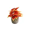 Planta Artificial de Bonsái Verde con Forma de Búho de 4 Ramas, Modelo Nuevo Transfronterizo para Bar y Cafetería, Decoración Única de Planta Falsa en Maceta