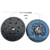 Roda de polimento elétrica 6 polegadas 15 furos / 17 furos através do orifício Bandeja de Velcro tampa azul Preto Pu gancho curto disco de moagem spot