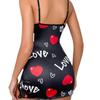 Nueva Ropa de Dormir Transfronteriza Europea y Americana para Mujer, Camisón Sexy, Lencería, Vestido Corto sin Tirantes, Ropa de Casa con Forma de Corazón, Ropa de Dormir