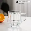 Internet Rojo Vaso Hexagonal Colorido Hogar Jugo Bebida Taza Leche Alto Valor de Color Taza para Beber Regalo Venta al por Mayor