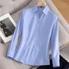 Nova Camisa Casual Preta Retro Francesa Soltinha para Mulheres, Manga Longa Camada Base, Coleção Primavera e Outono 2025