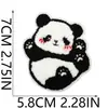 Parche Bordado de Panda Lindo, Parche de Panda para Decoración DIY de Ropa y Bolsos, Parche de Panda Pequeño con Sombrero