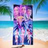 2025 Popular Grupo de Caça à Bruxa Transfronteiriço Toalha de Praia Microfibra Toalha de Banho Veludo Dupla Face Toalha de Secagem Rápida Exportação Kpop