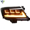 Adequado para montagem de farol Hilux VIGO 2012-2014 modificada com luzes diurnas LED de tripla lente
