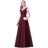 Amazon Aliexpress Vestido de Noche Pesado Hecho a Mano Escote en V Profundo Vestido de Banquete Vestido de Brindis de la Novia Vestido de Presentador de Reunión Anual Vestido de Novia
