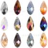 Cuentas de cristal de gota de agua tridimensionales 10*20/12*25 agujero horizontal colgante de gota de agua estilo INS cuentas de vidrio de esmalte de colores cuentas sueltas en stock