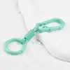 Chaveiro Anel de Respiração de Rebote Estilo Carro Cor de Macaron, Chaveiro Mosquetão Simples Colorido de Liga Metálica Transfronteiriço