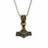 Colgante de acero de titanio con runa triangular y martillo de Thor vikingo, estilo retro europeo y americano, sencillo, de acero inoxidable para hombre. ¡Oferta!