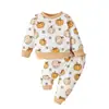 Conjunto de Dos Piezas para Niñas: Sudadera con Estampado de Dibujos Animados, Cuello Redondo y Manga Larga, y Pantalones Casuales, Exclusivamente para Ropa Infantil Transfronteriza