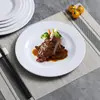 Platos de melamina, vajilla tipo porcelana, platos redondos blancos de grado comercial, platos para buffet de hotel, platos de servir y platos planos, diseñados específicamente para restaurantes