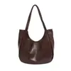 Bolso tote transfronterizo de nuevo estilo minimalista de gran capacidad, cuero suave, diseño relajado, bolso de hombro, venta al por mayor para exportación y uso diario