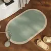 Nueva serie minimalista alfombrilla de suelo absorbente de secado rápido antideslizante de tierra de diatomeas para baño, alfombra decorativa a prueba de polvo y fácil de mantener para la entrada