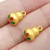 Colgante pequeño de calabaza de la fortuna esmaltada en oro tradicional estilo chino para la riqueza y la prosperidad, accesorios de joyería para pendientes y collares DIY