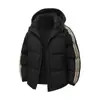 Chaqueta de Invierno Nueva de Moda Engrosada Cálida Puffer 2025 Chaqueta de Algodón con Tres Rayas Moda Masculina Chaqueta Versátil