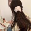 Tocados con delicados anillos florales para el cabello, color crema francés, lazos elásticos para el cabello, accesorios para cabello corto, cuerda para el cabello enrollada en la parte posterior de la cabeza, Corea