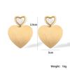 Pendientes Shuozi de acero inoxidable de lujo, ligeros y combinables, de estilo transfronterizo europeo y americano, con tendencia de moda INS para mujer, con colores contrastantes y amor.