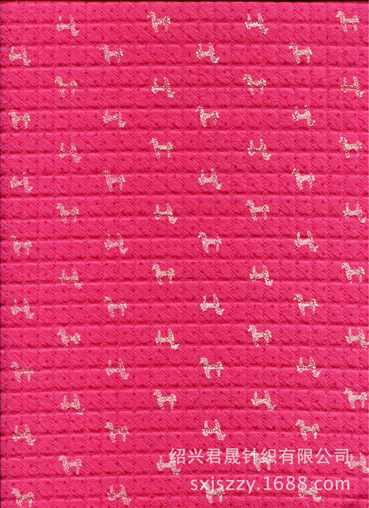 JS-KXM-0009小方格梅红底印梅红点黑马压缩后798