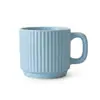 Caneca Cerâmica Listras Verticais Empilhável Caneca Retrô Criativa Caneca de Café com Listras Verticais em Relevo Caneca de Café de Cerâmica de Alto Valor