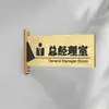 Placa de Puerta de Oficina de Madera Maciza Cartel Hecho a Medida Señal Direccional Oficina del Director General Estilo Elegante Veta de Madera Fuente Tridimensional