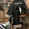 Pantalones de Pana con Dobladillo Enrollado para Hombre Otoño Diseño Delgado Pantalones Casuales para Hombre Marca de Moda de Peso Pesado Pantalones de Pierna Ancha Rectos