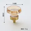 Fornecimento de fábrica puxador de cristal ferragens para móveis gaveta porta de armário porta de guarda-roupa transparente puxador de furo único atacado