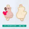 Joyas Creativas DIY Accesorios Dobles Colgantes Patrón de Capibara Capibara Aleación con Goteo de Aceite Collar Pulsera Colgante Venta al por Mayor