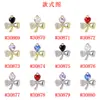 Pêndulos de joias de liga de trevo da moda mais vendidos, acessórios de diamante em forma de coração, acessórios para colares e brincos feitos à mão DIY atacado