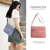 Bolso Cruzado Personalizado para Mujer, Diseño de Zorro Colorido, Bolso Simple de Moda Nueva para Mujer, Bolso de Hombro Versátil de Gran Capacidad para el Viaje Diario