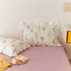 Par de fundas de almohada de algodón con volantes de conejito de tulipán individual para niña funda de almohada de algodón individual 48x74c
